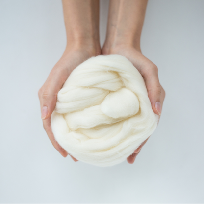 Close-up of the soft 100% merino wool used in the H Salon sauna hat